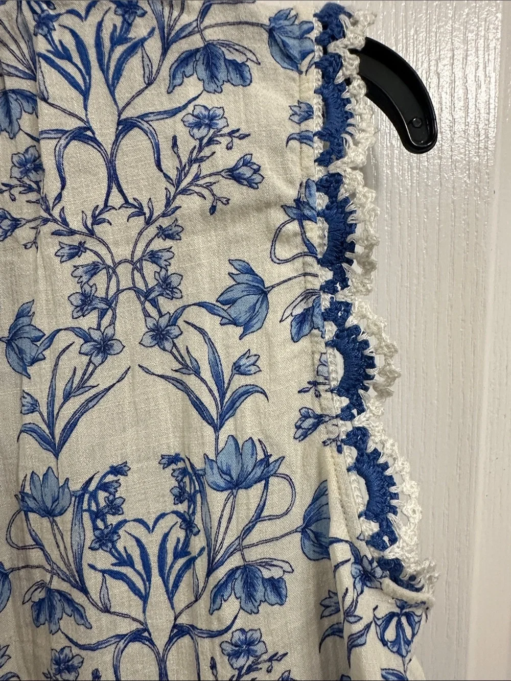 1. State Blue Floral Tie-Neck Sleeveless Top
